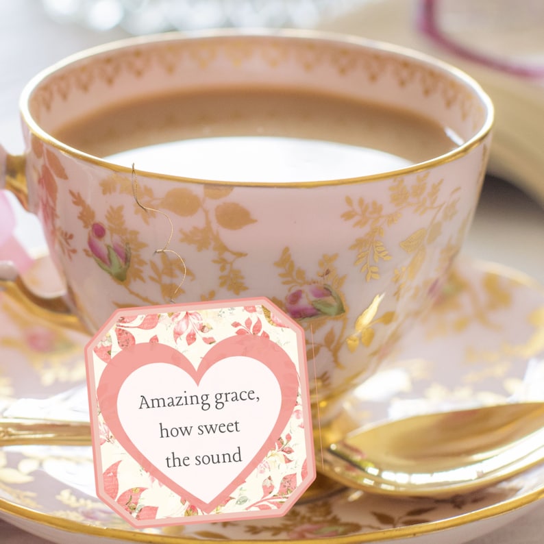 Hymnal Tea Tags Tea Bag Tags Printable Tea Bag Tags Etsy