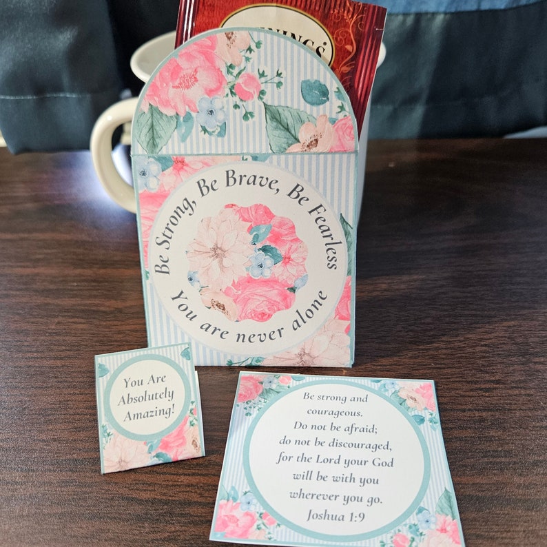 Printable Tea Bag Envelope Tea Bag Wrapper Tea Lover Gift Teabag Holder ...