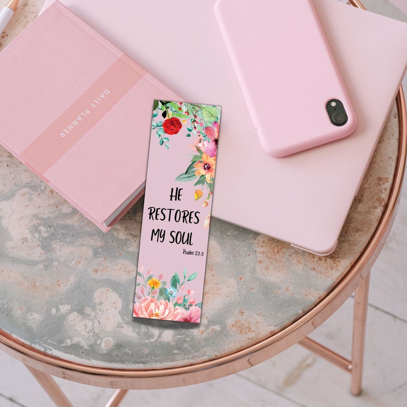 Printable Bible Verse Bookmarks Christian Bookmark Journal Etsy