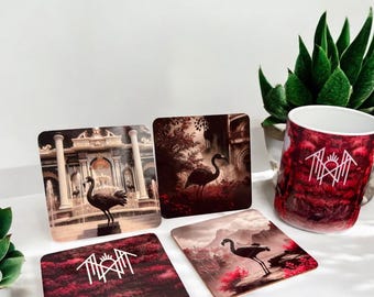 Sleep T  mug | coaster | vessel | sleeptoken | gothkitchen | merch | black flamingo | Eden | tumbler | birthday gift | rock gift | quirky