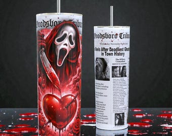 Scream Valentines Gift Bundle | Horror mug | Ghostface | ghosts face gift |horror gift Slasher Movie| Thriller Lover Box | valentine keyring