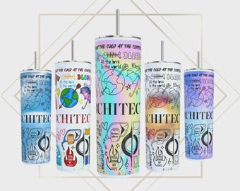 Architects 20oz Lyric Tumbler | mug| cup | album| Merch, concert Tour,  | BIRTHDAY GIFT |skinny tumbler flask, young blud | Architects conce