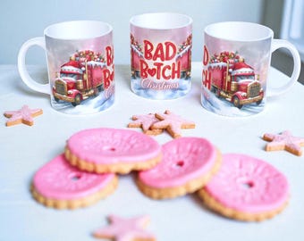 P.Louise Christmas inspired mug  | Juicebox " plouise train | pink Christmas | bad bitch | Christmas | girlie Christmas | secret Santa