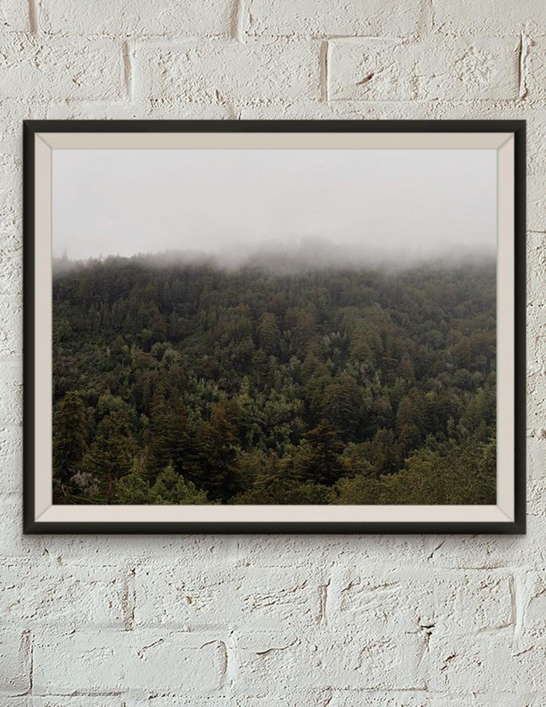 Foggy Forest Wall Art | Misty Mountain Printable | Nature Landscape ...