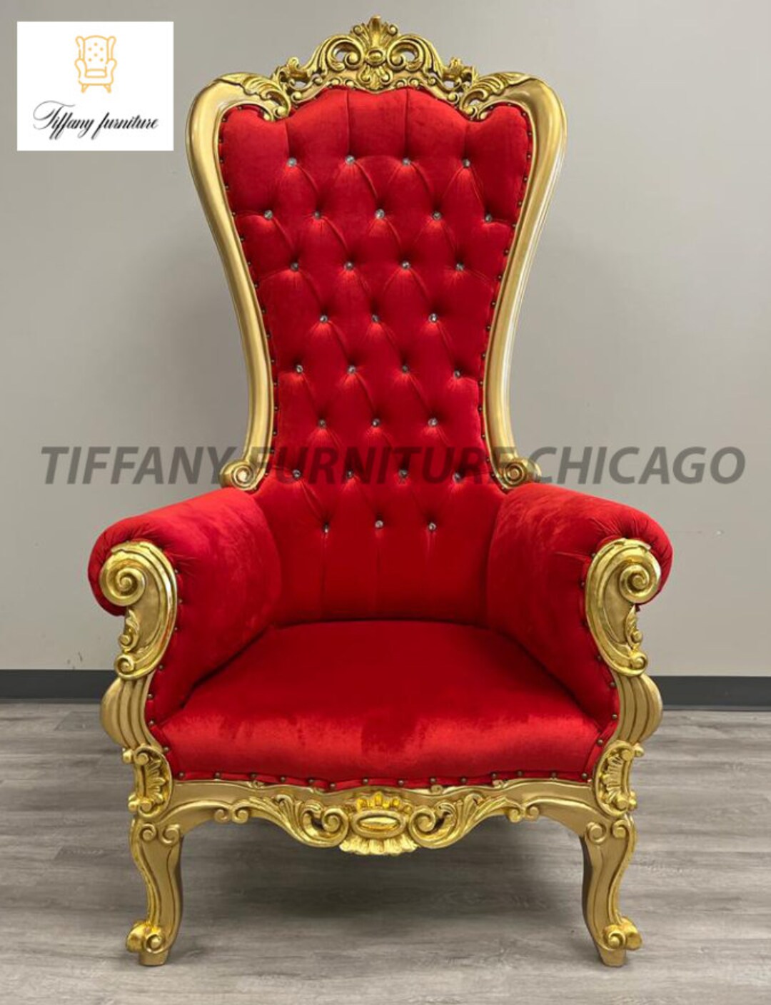 Red Throne Chair Etsy