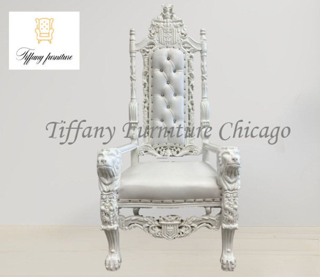 King David Lion Throne Chair Armchair High Back Chair Crystal Etsy