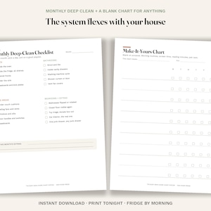 Family Chore Chart System | Kids Cleaning Schedule, Daily Routine (PDF Download)