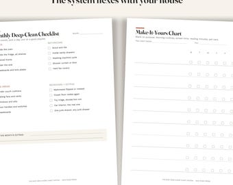 Family Chore Chart System | Kids Cleaning Schedule, Daily Routine (PDF Download)