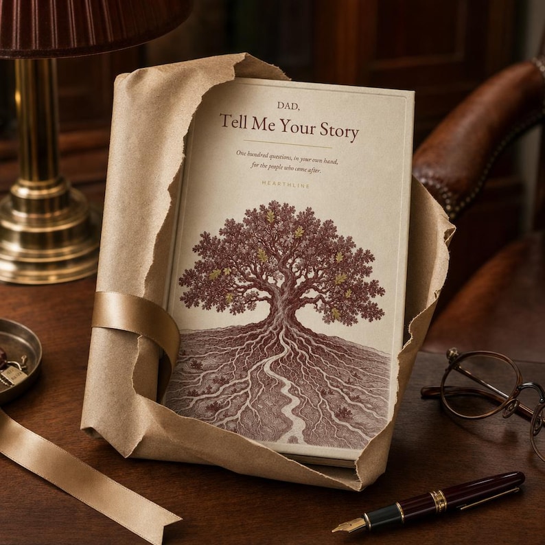 Dad Tell Me Your Story Memory Book | 100 Questions Keepsake Journal (PDF Download) image 1