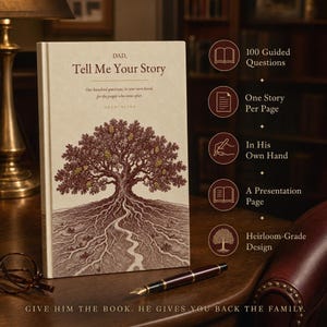 Dad Tell Me Your Story Memory Book | 100 Questions Keepsake Journal (PDF Download) image 6