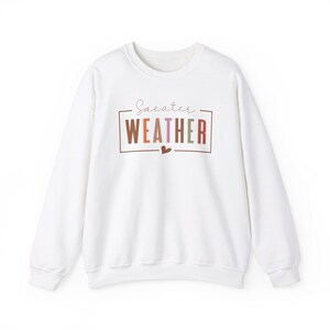 Gildan Sweater Weather Sweatshirt | Cozy Sweatshirt | Fall Sweatshirt | Retro Crewneck | Fall Sweater, Cozy Sweater Weather | Fall Shirt