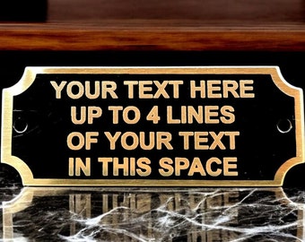 Custom Engraved Brass Name Plate: Personalized Award Plaque