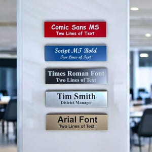 Door Name Plate, Office Sign, 2&quot; x 8&quot; Name Plate, Personalized Laser Engraved Acrylic Plastic Name Plate, Cubicle Sign, Office Display, Sign