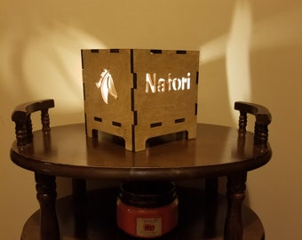 Personalized Light Up Box, Custom Name Wooden Light Box,  Bedside Night Light Cube, Home Decor, children light, night light, personal image