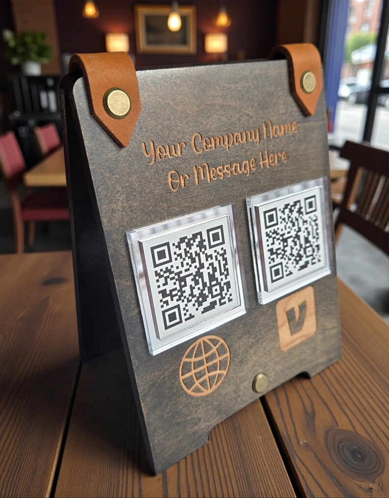 QR Code Business Sign, Social Media, Payment & Google Review Display ...