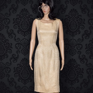 Vintage 50s Gold Mari Exclusively for Lord + Taylor Dress W/ Train