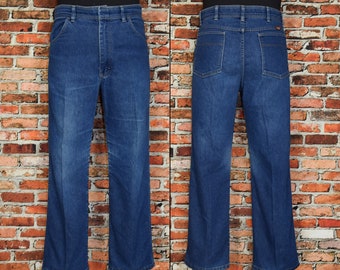 ヴィンテージ メンズ 80 年代/90 年代 ダークブルー WRANGLER ウエスタン デニム ジーンズ - 36 x 29