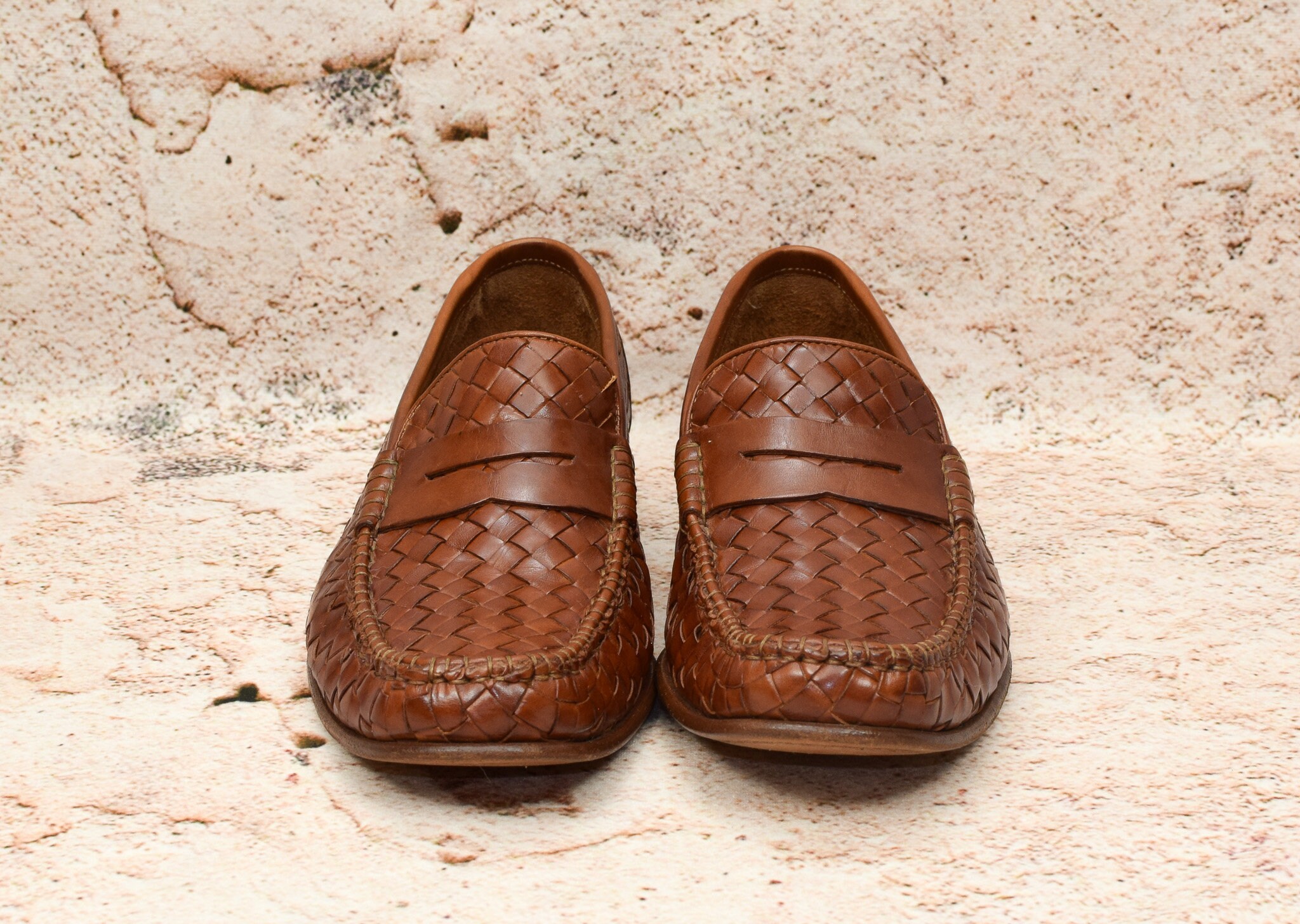 【希少】Allen Edmonds Capri ウーブンローファー キャメル Vintage Men's Brown ALLEN EDMONDS 