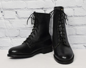 90sビンテージ 米軍 ADDISON SHOE COMPANY アーミーブーツ Vintage Addison Shoe Company Black Leather Steel Toe Combat