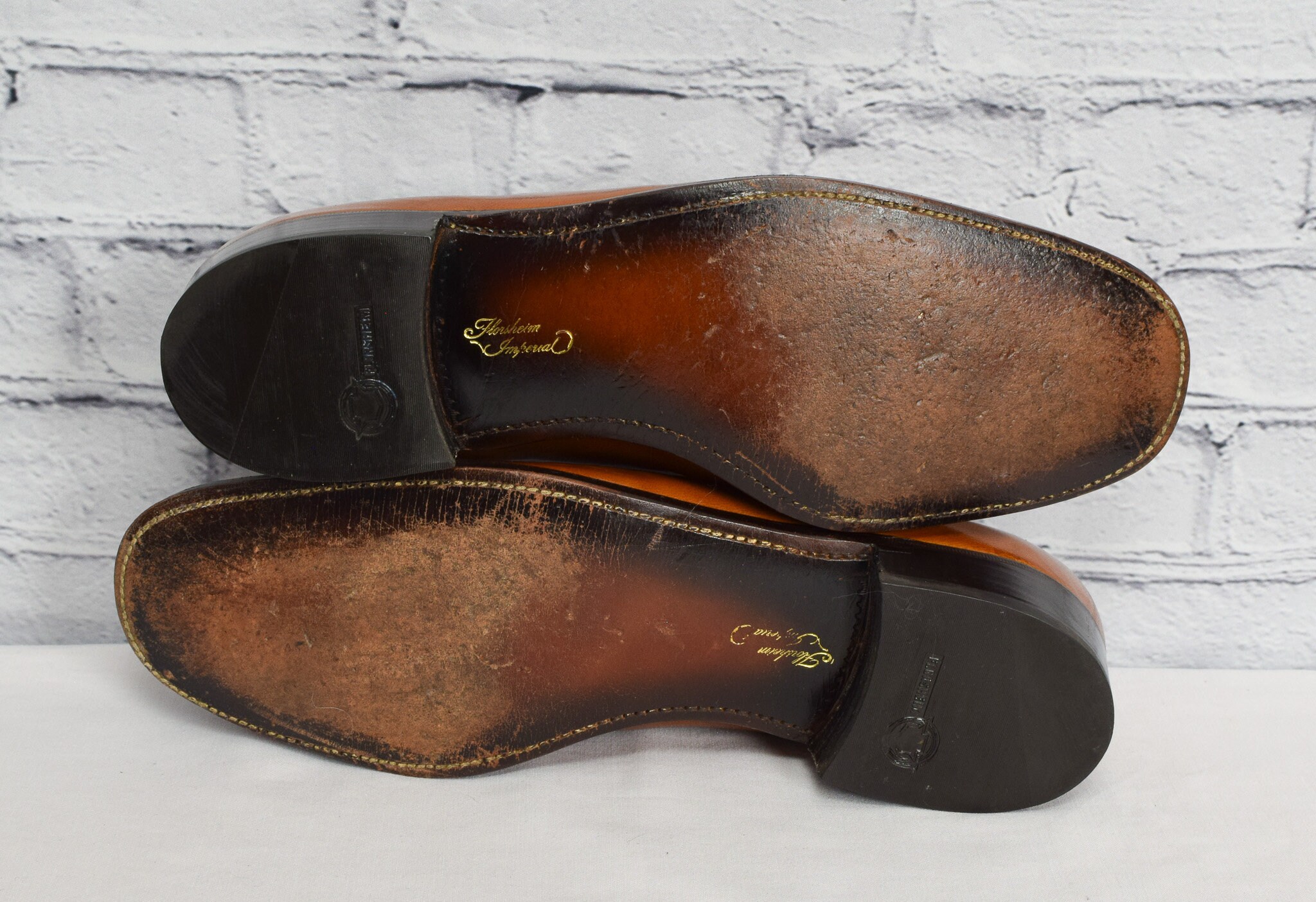 Vintage Men\'s 70s Florsheim Imperial Quality Brown Horse Bit Tassel Loafers - 11 Vintage Men main image 3