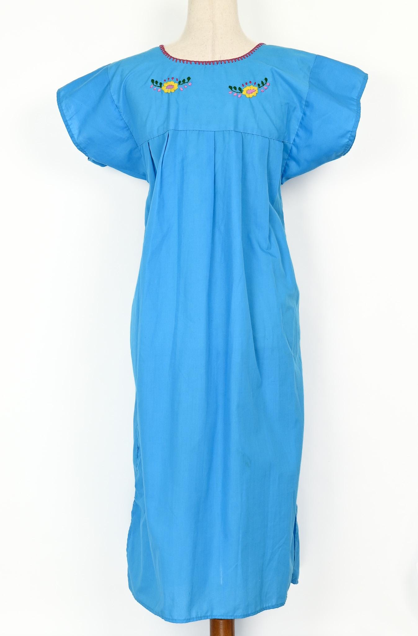 ヴィンテージブルー ARTESANIAS MICKEY 手刺繍 オアハカ メキシカン