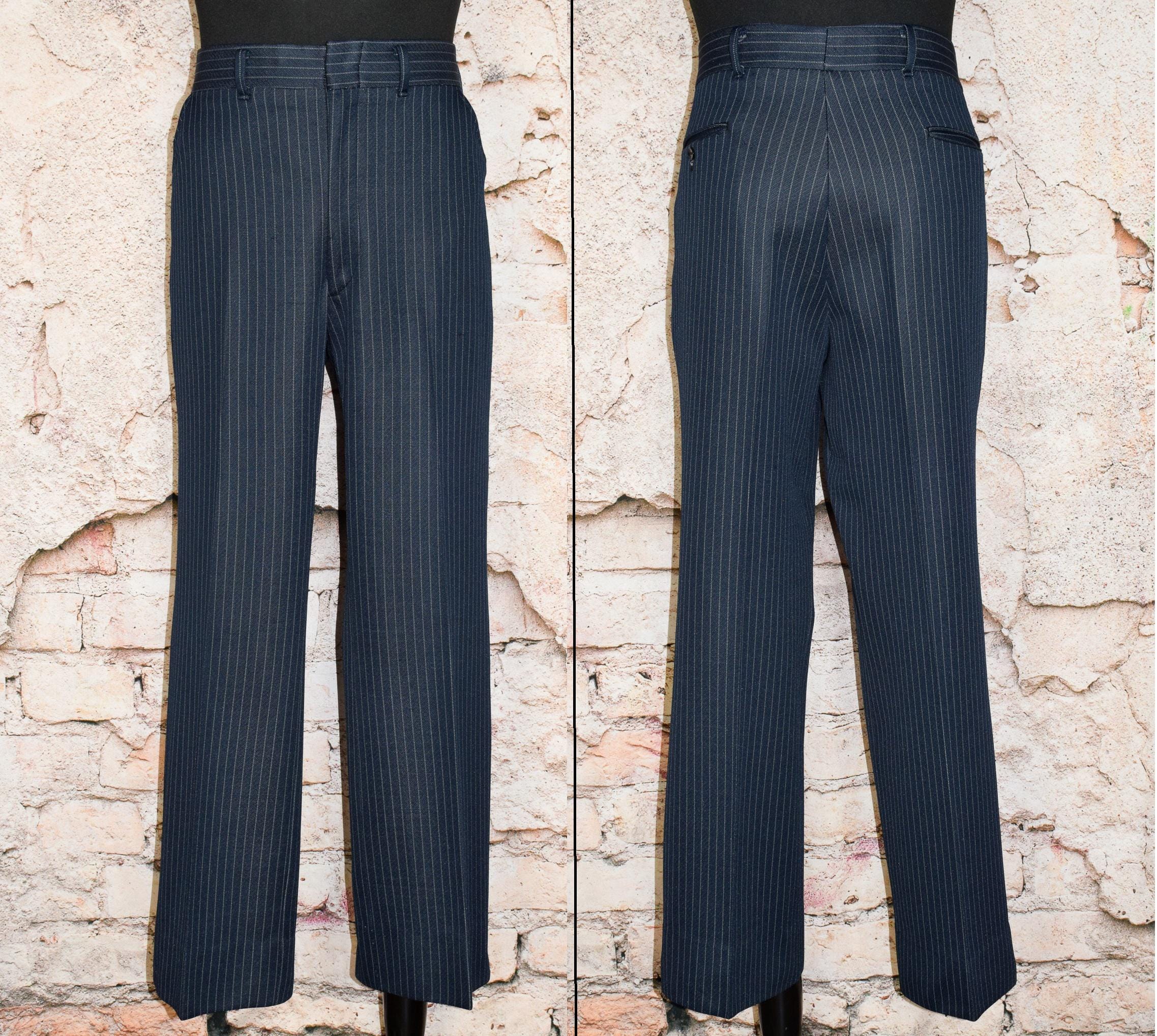 Vintage Black Pink Striped Pants S, Highwaisted Colorful