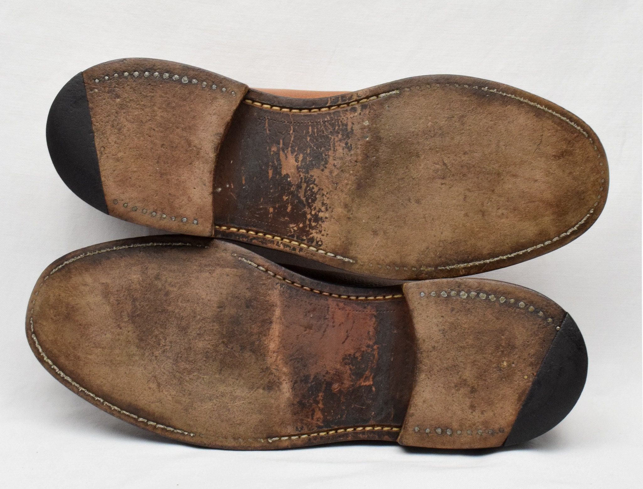 Vintage Brown ALFRED SARGENT Brogue England Made Oxford Dress Shoes - 8-1/2