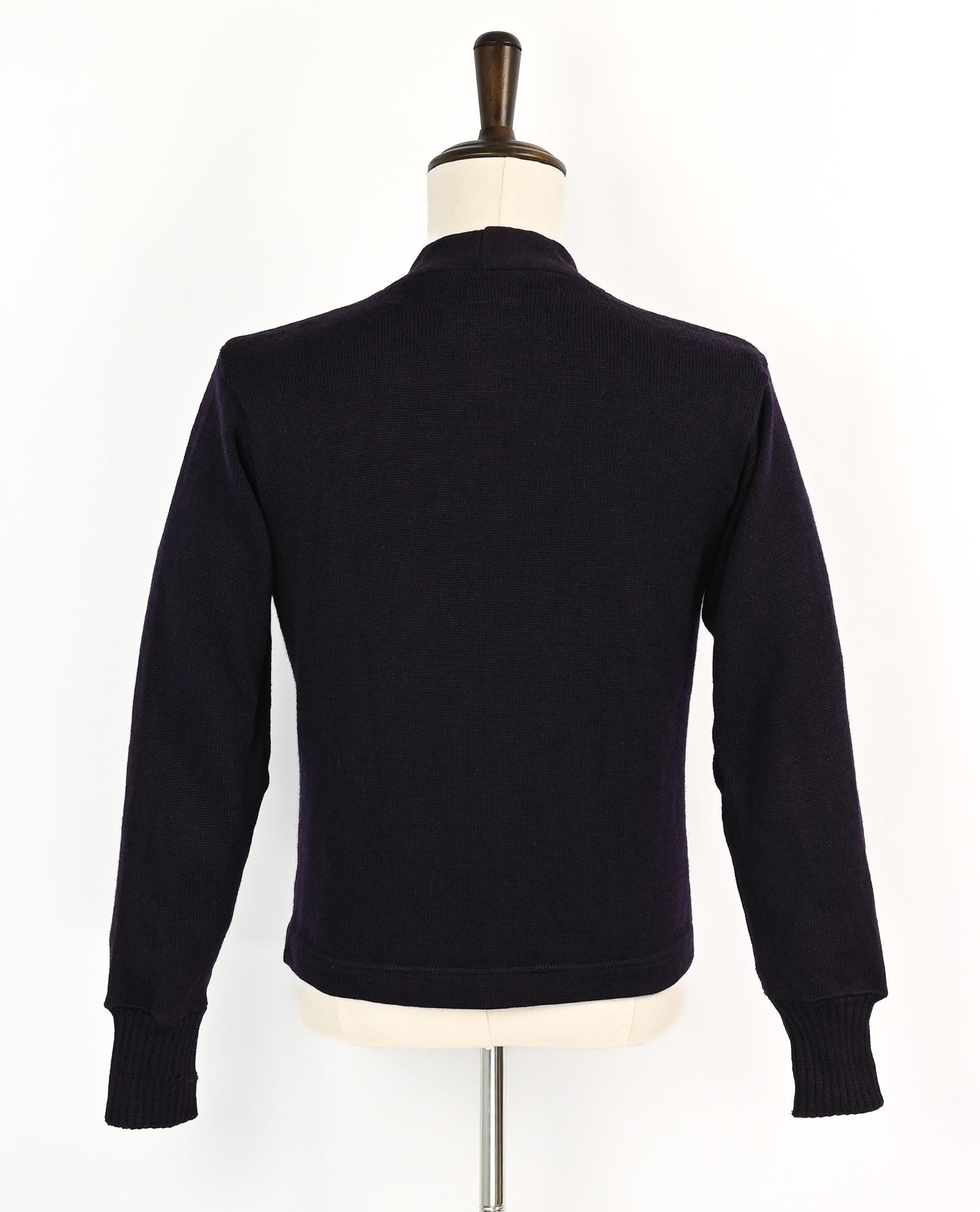 Vintage 30s/40s WILSON Purple Letterman Cardigan Sweater - 40 - Etsy display picture 1