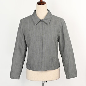 Vintage Pendleton Petite USA Made Grau & Schwarze Schurwolle Reißverschluss Jacke - 12