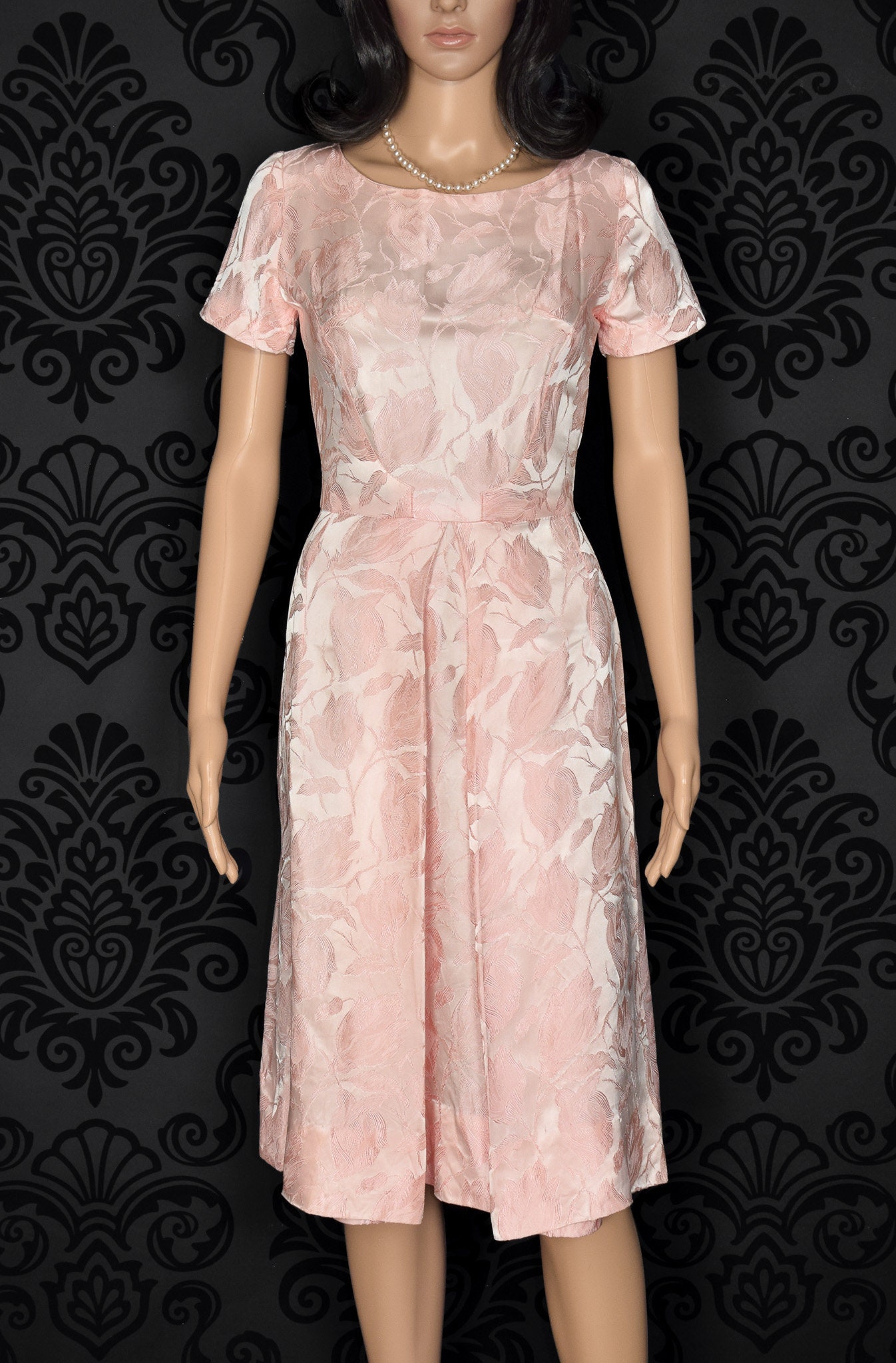 50s Vintage Pink A line Short Homecoming Dress Party Dress