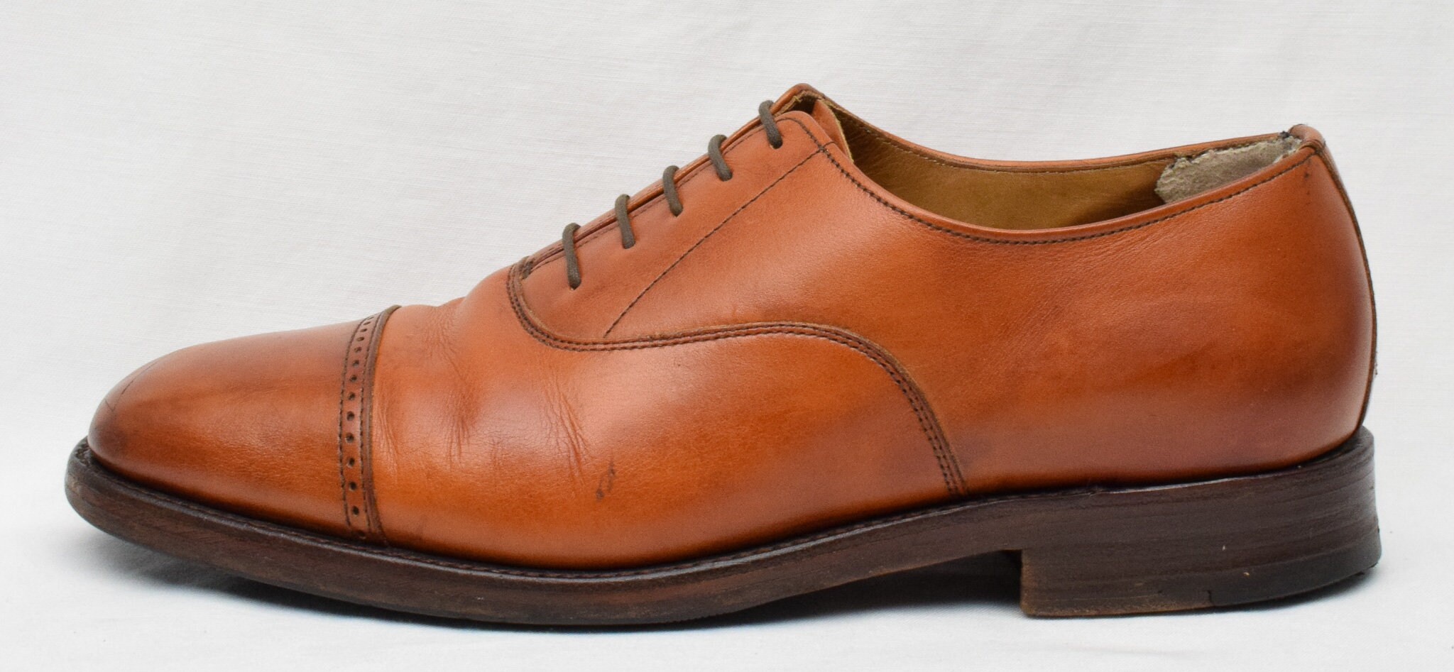 Alfred sargent ブラウンMADE IN ENGLAND Vintage Men's Alfred Sargent Brown Bush Brogue Cap Toe
