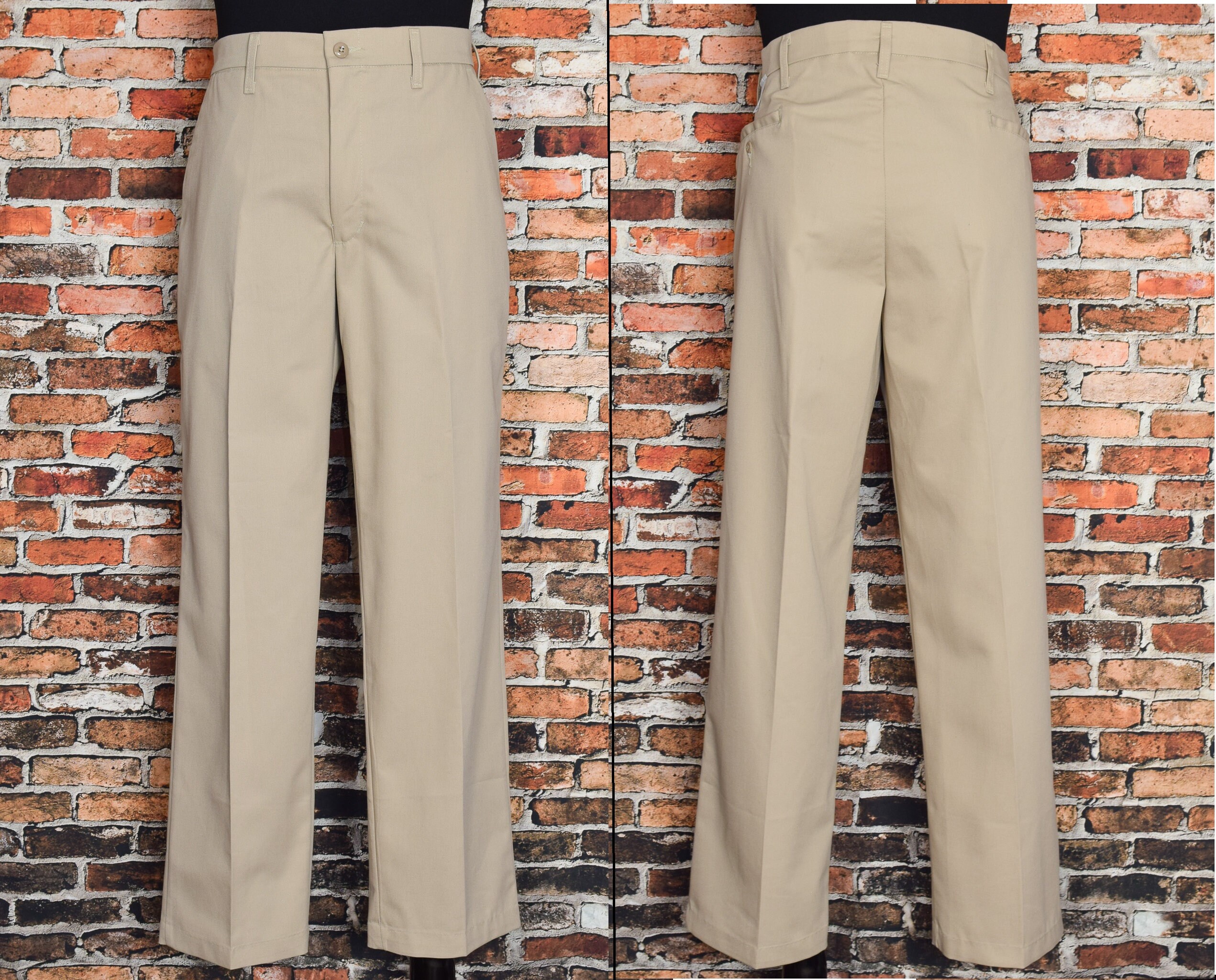 Deadstock NEW Vintage Men's 90s Tan RED KAP Chino Work Pants - 38