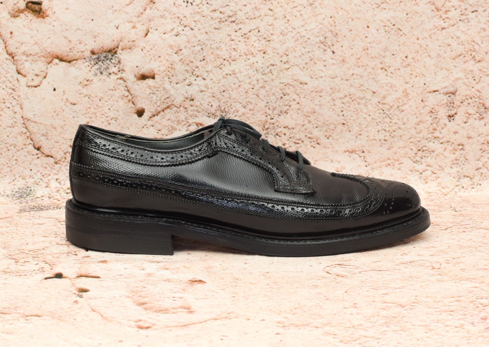 D.J. Leavenworth Men\'s Vintage 70s Black Military Leather Oxfords Sz. 11R Rothco Military Uniform Oxford Leather Shoes | Galls main image 4