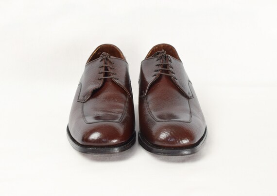 Vintage Florsheim Brown Leather Mens Oxford Shoes. Square toe. Size 13 M Florsheim Mens Shoes Brown Wingtip Oxford 11839-221 Size 13  main image 3