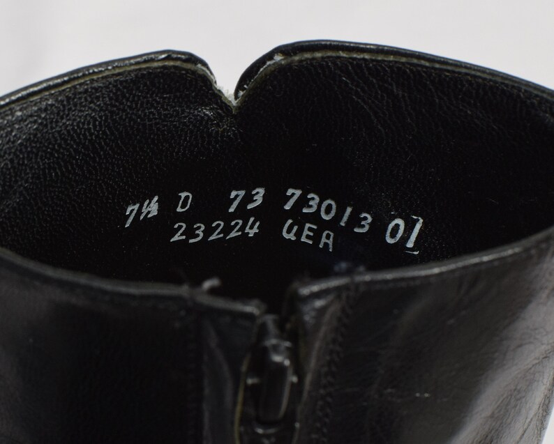 Vintage Men's 70s the Florsheim Shoe Black Leather Ankle Beatle Boots 7 ...
