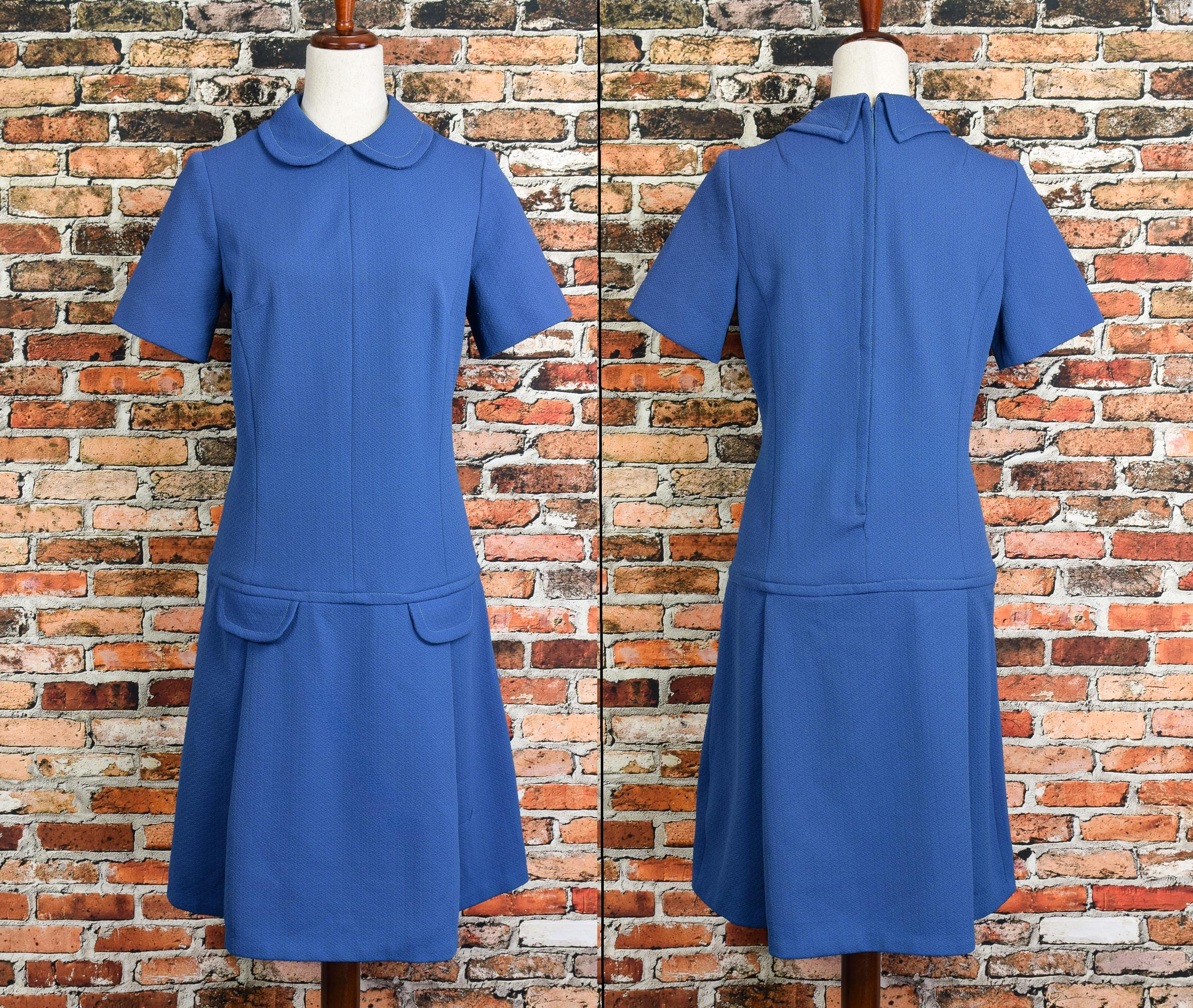 green emerald velvet dress 60s Teal + Taupe Drop Waist Mod Dress