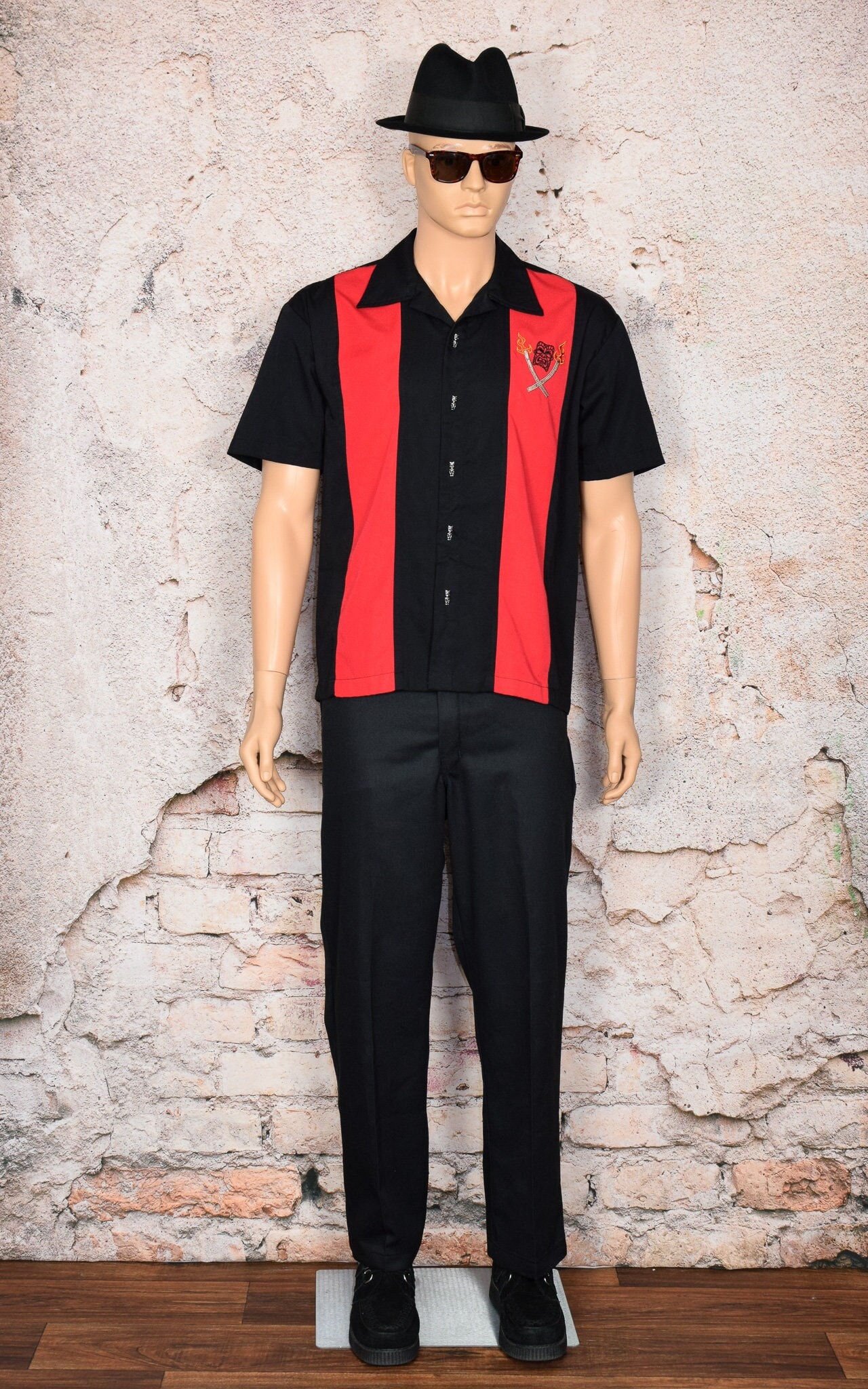 Rockabilly Camisas Estilo Bolera Camisa Retro Bowling España