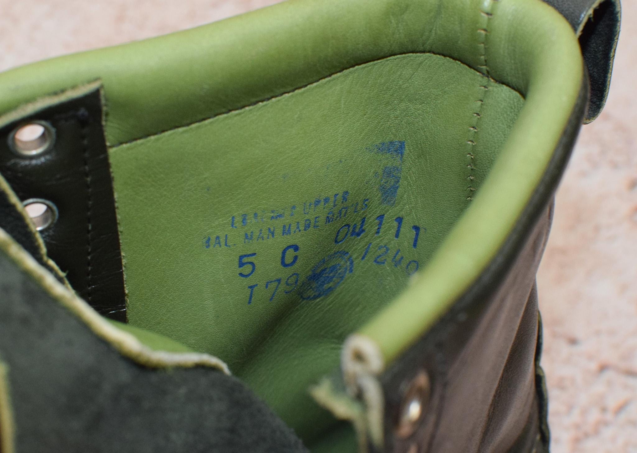 Vtg Browning Sportsman Boots Green Leather Hunting Work Mens 9c USA Made Union Vintage Browning Sportsman Boots Green Leather Moc Toe High  main image 4