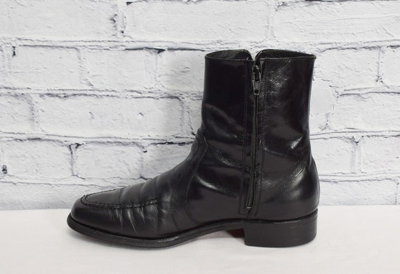 Vintage Men's 70s The Florsheim Shoe Black Leathe… - image 5