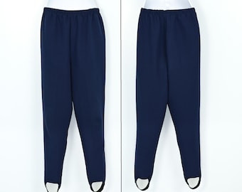 Pantalones de poliéster con cintura elástica BLAIR, estilo años 80, para mujer, color azul oscuro - 12 unidades