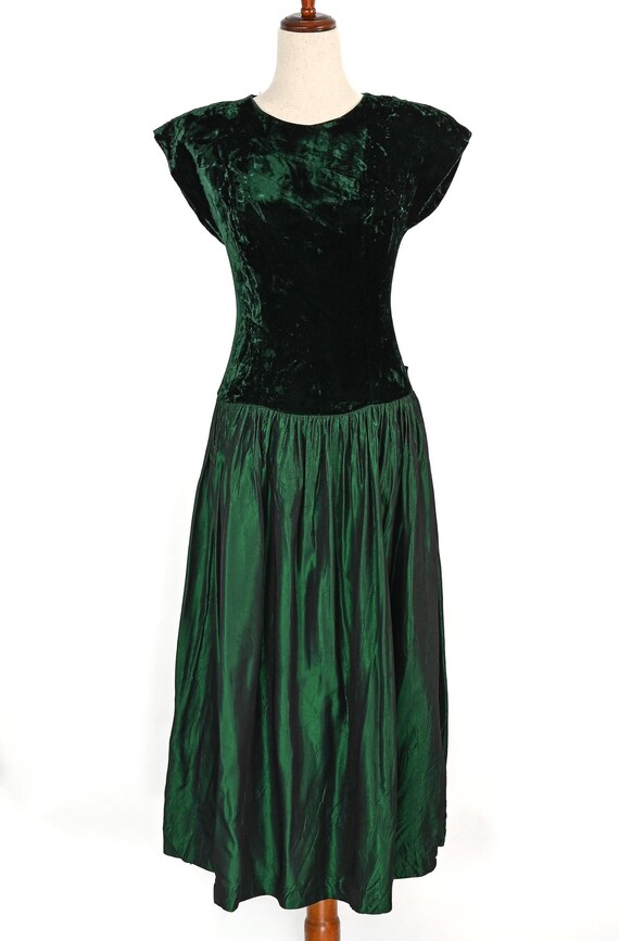 dark green drop waist dress The Drop Waist Gown main image 0
