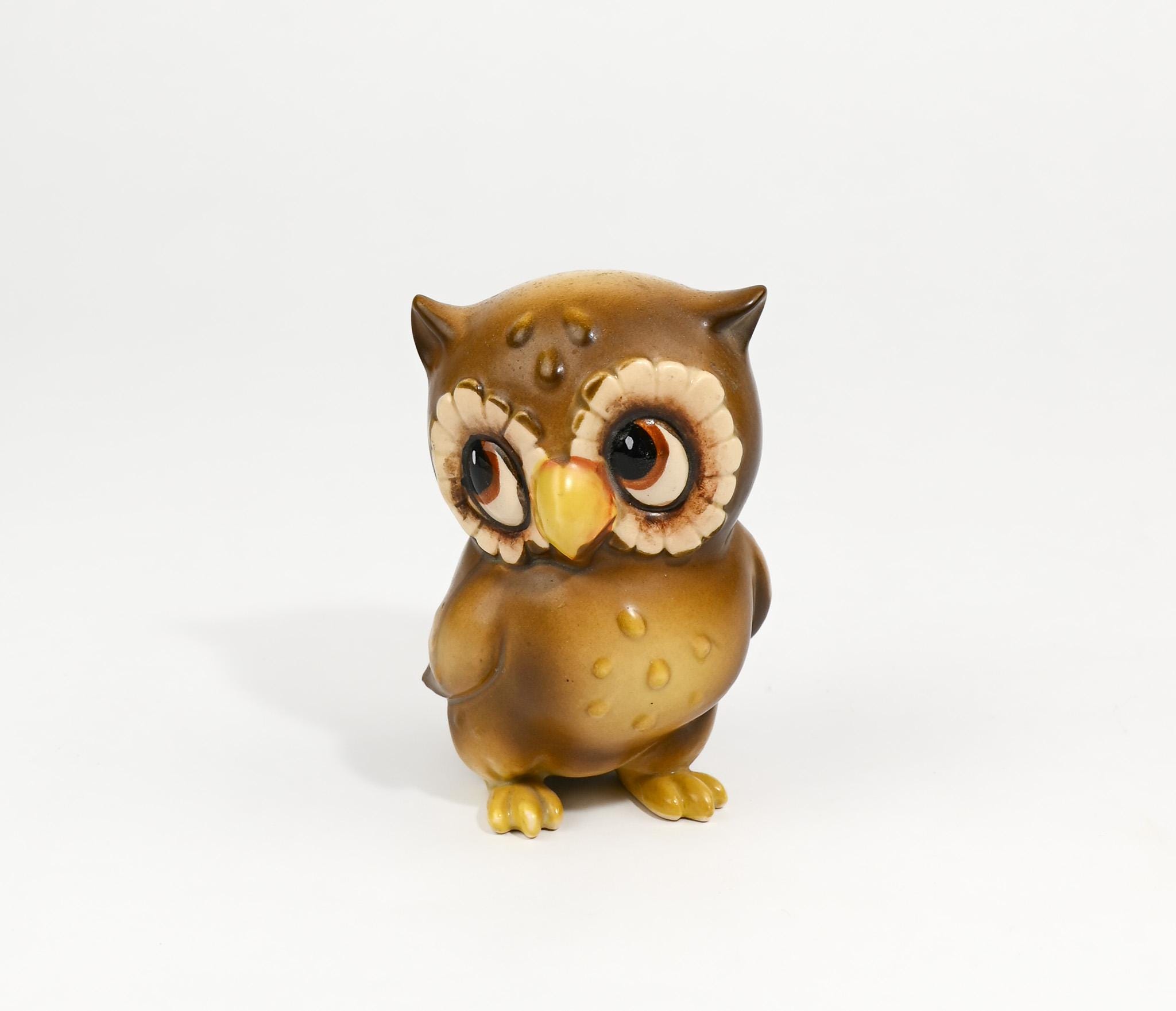 Vintage 60s JOSEF ORIGINALS Collectible Ceramic Owl Figurine