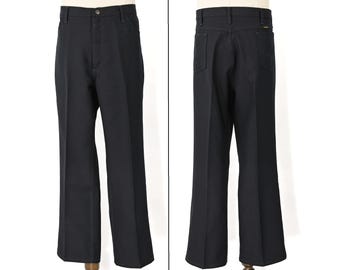 Vintage Y2K Extremely Dark Blue WRANGLER Polyester Dress Pants - 40 X 30
