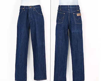 Vintage 70s/80s Dark Blue WRANGLER Denim Jeans - 30 X 30