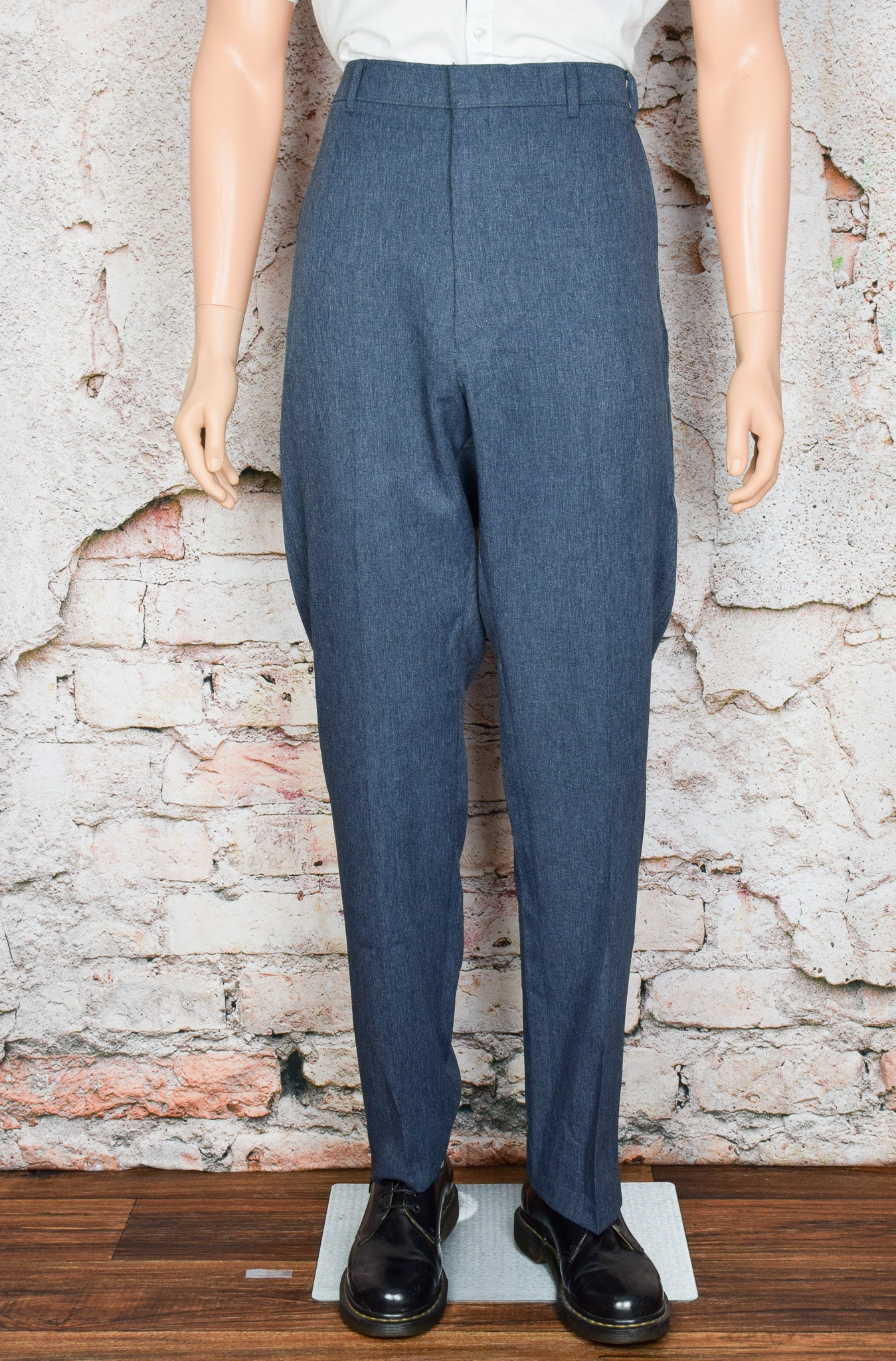 Vintage Men's Levi's Bluish Grey Action Slacks Polyester Dress