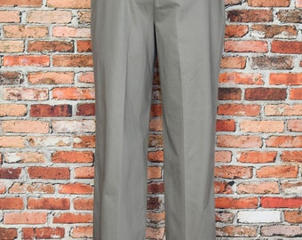 Vintage Men's 90s Grey Savane Chino Work Pants - 33 x 34