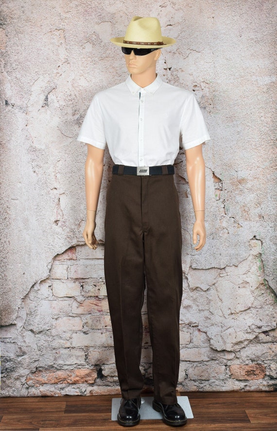 Vintage Men's 80s Dickies 874 Dark Brown Work Dress Pants - Etsy