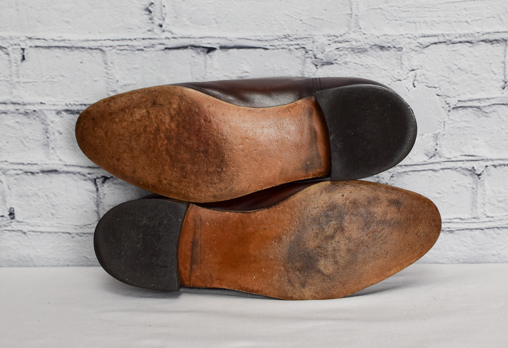 Vintage Men\'s Allan Temple Imperials Brown Leather Cap Toe Oxford Dress Shoes Oxford A Dress Shoes for Men for sale | eBay main image 3