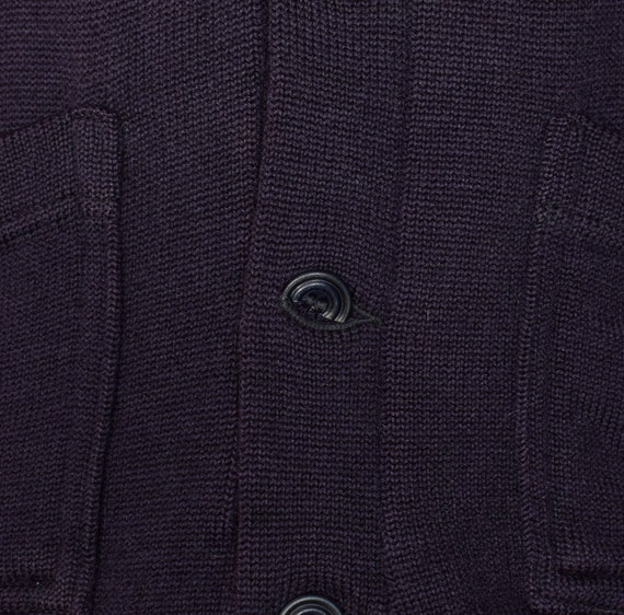 Vintage 30s/40s Wilson Purple Letterman Cardigan … - image 6