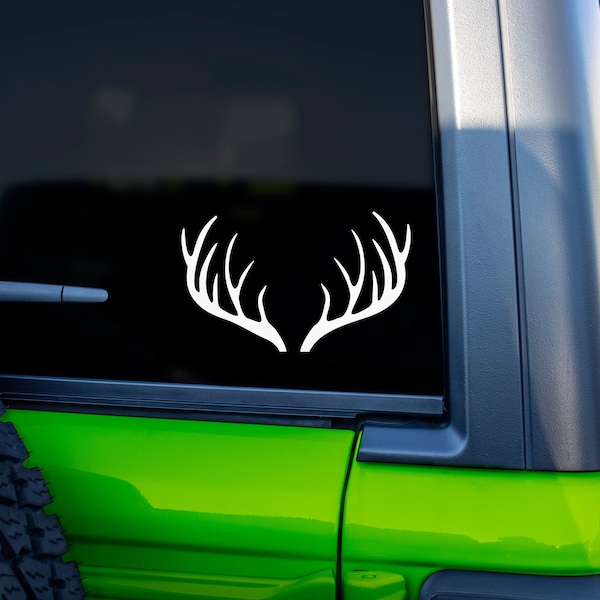 Antlers | Hunter Decal | Deer Antler Car Decal | Vinyl Decal | Antler Decal | Deer Rack | Gift for Hunter | Hunting Decal | Outdoorsman